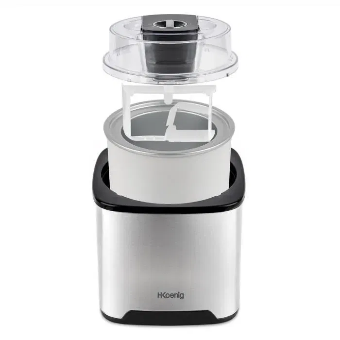 Hkoenig Sorbetière SRB80, Capacité 2 Litres, Prépare une Glace Maison en 30 à 40 Minutes, 12W