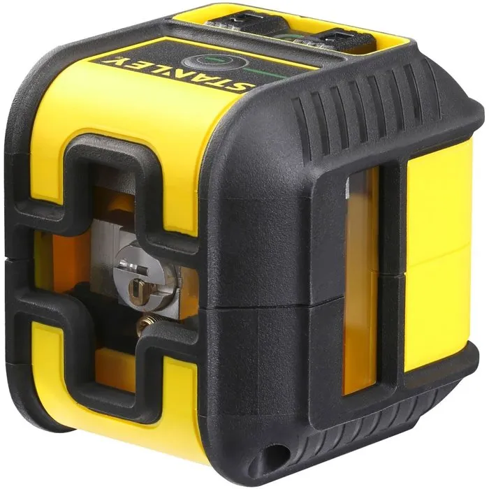 Stanley STHT77592-1 Niveau Laser avec Projection Croix et Équerre - Nivellement Auto +/-4°, Portée 15 m - Quick Link, Piles et Étui Inclus