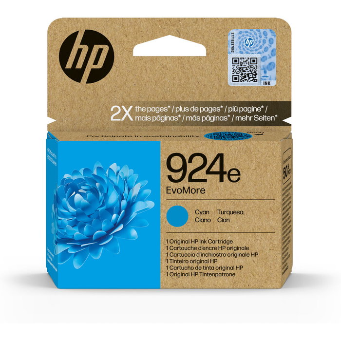 HP EvoMore 924e Cartouche d'encre Cyan XL