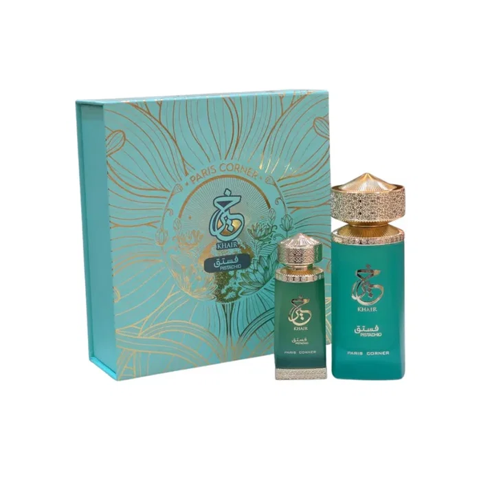 Paris Corner Khair Pistachio Set avec Eau De Parfum et Déodorant Paris Corner Khair Pistachio Set avec Eau De Parfum et Déodorant