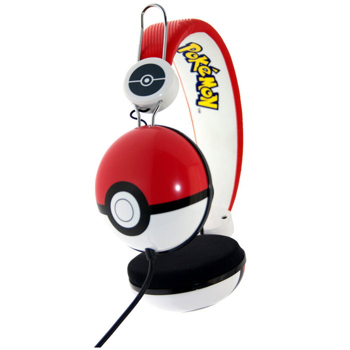 OTL TECHNOLOGIES Casque audio avec design Pokeball Pokemon, diadema ajustable et coussinée, connexion jack 3,5 mm, 90dB, pour enfants et adultes