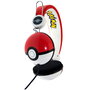 OTL TECHNOLOGIES Casque audio avec design Pokeball Pokemon, diadema ajustable et coussinée, connexion jack 3,5 mm, 90dB, pour enfants et adultes