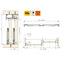 Emuca Kit de ferrures pour Placard 81, 2 portes coulissantes, profilé Wave, Anodisé mat