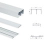 Emuca Kit de ferrures pour Placard 81, 2 portes coulissantes, profilé Wave, Anodisé mat