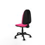 Chaise Algarra Contact permament de base Cuir écologique Rose Structure polyamide noire Sans accoudoirs Sans appui-tête Roulettes pour moquette