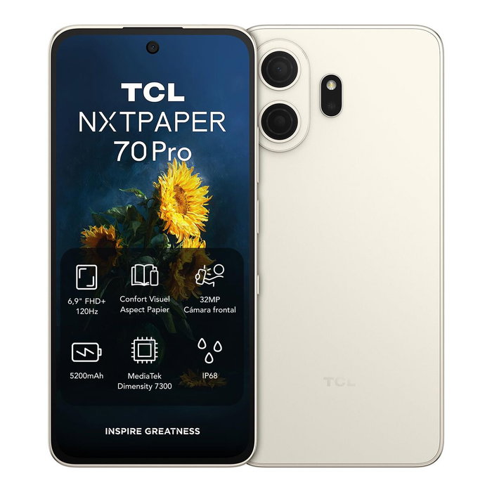 Smartphone TCL 70 PRO NXTPAPER 8+256GB 5G NEBULA GOLD T807D1-2BLCA112 6,9" Octa Core Mediatek Dimensity 7300 8 GB RAM 256 GB Or