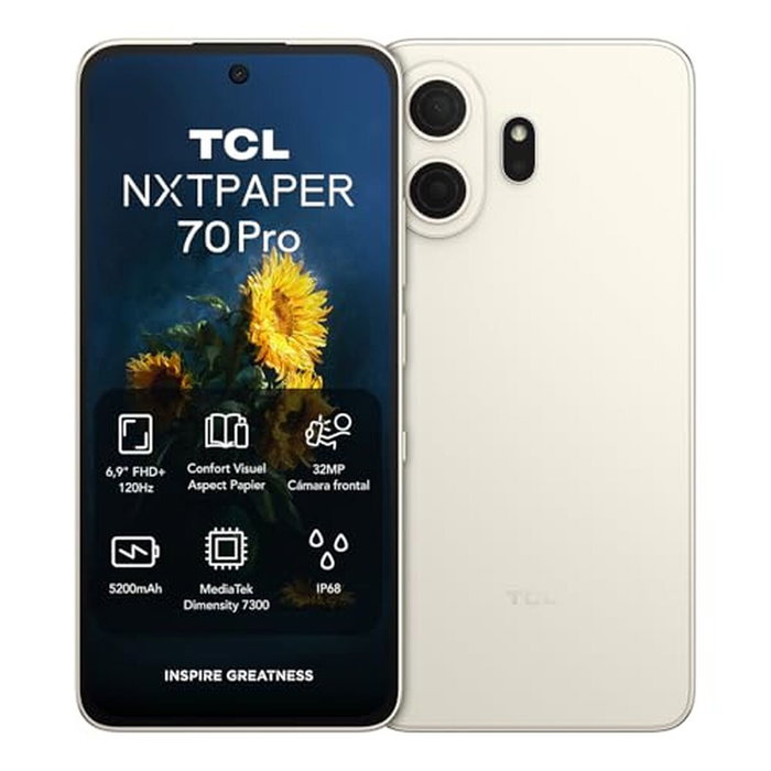 Smartphone TCL 70 PRO NXTPAPER 8+256GB 5G NEBULA GOLD T807D1-2BLCA112 6,9" Octa Core Mediatek Dimensity 7300 8 GB RAM 256 GB Or