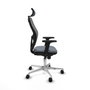 Piqueras y Crespo Chaise de Bureau Jorquera avec Appui-tête Gris