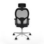 Piqueras y Crespo Chaise de Bureau Jorquera avec Appui-tête Gris