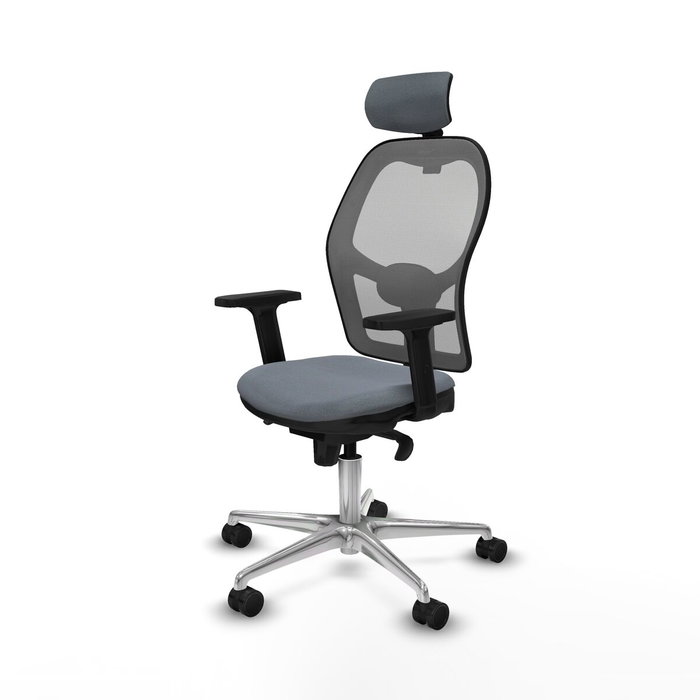 Piqueras y Crespo Chaise de Bureau Jorquera avec Appui-tête Gris Piqueras y Crespo Chaise de Bureau Jorquera avec Appui-tête Gris