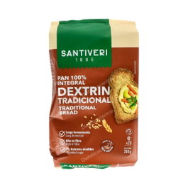 Santiveri Pan Dextrin Traditionnel 300g - Pain Intégral Dextriné, sans Réfrigération, Idéal pour Régimes Spéciaux
