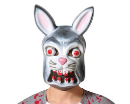 Atosa Masque Lapin Tueur Gris avec Dents Ensanglantées