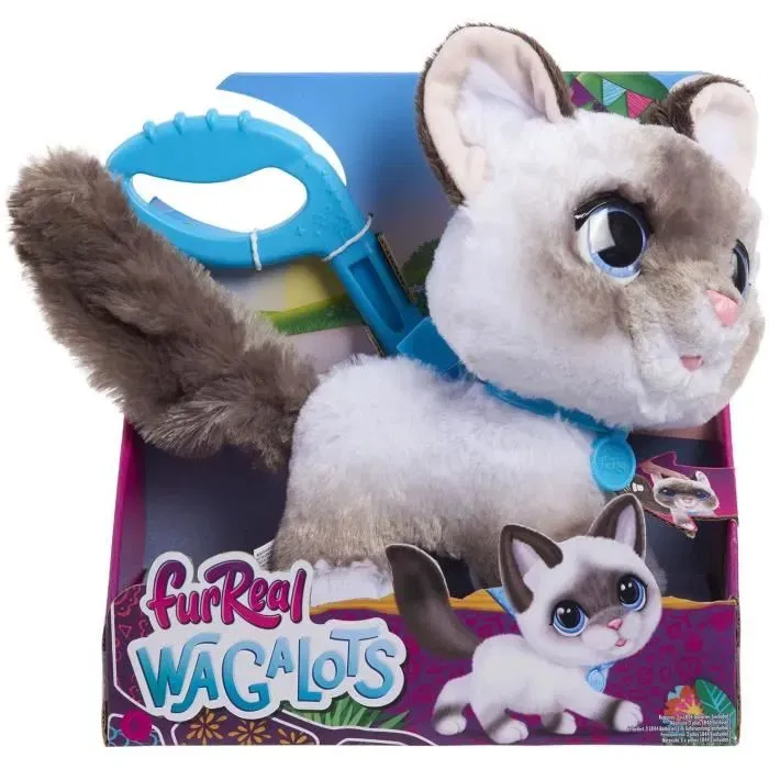 Furreal Friends - Chaton Grand Marcheur Interactif Jouet Animal 23 cm avec Laisse et Sons - Référence FURREAL FRIENDS