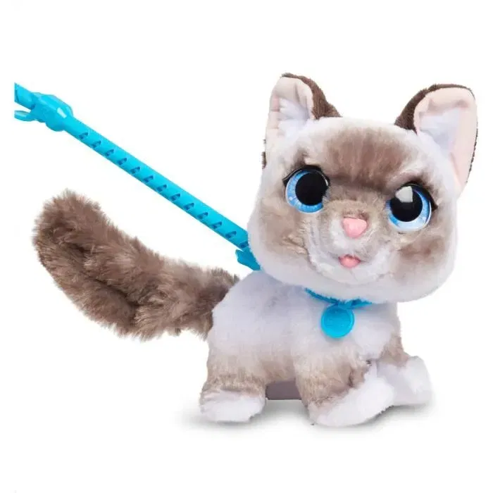Furreal Friends - Chaton Grand Marcheur Interactif Jouet Animal 23 cm avec Laisse et Sons - Référence FURREAL FRIENDS