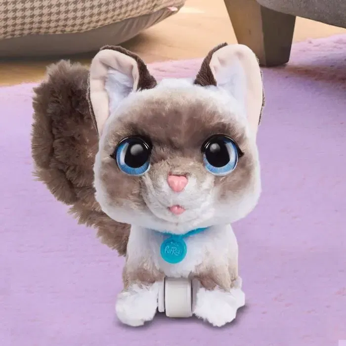 Furreal Friends - Chaton Grand Marcheur Interactif Jouet Animal 23 cm avec Laisse et Sons - Référence FURREAL FRIENDS