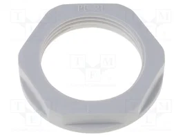 HELU Écrou PG21 en polyamide avec collerette gris