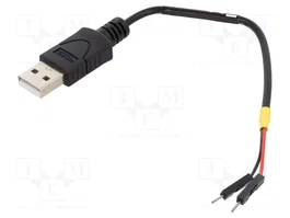 DELOCK Câble USB A vers connecteur à broches 1pin x2, 0,1m, noir