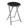 Atmosphera Tabouret de cuisine noir 30x30x45cm Acier et PVC