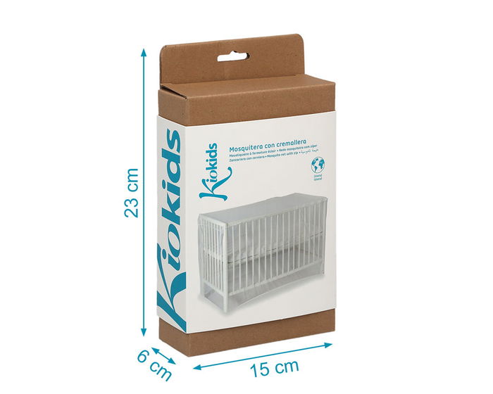 KioKids Moustiquaire blanche pour lit bébé à fermeture éclair, Protection anti-moustiques 135x80x65 cm, Pour nouveau-né et plus, Transpirable, Facile à installer et lavable KioKids Moustiquaire blanche pour lit bébé à fermeture éclair, Protection anti-moustiques 135x80x65 cm, Pour nouveau-né et plus, Transpirable, Facile à installer et lavable