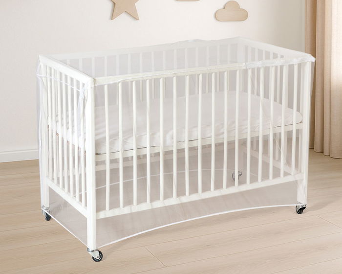 KioKids Moustiquaire blanche pour lit bébé à fermeture éclair, Protection anti-moustiques 135x80x65 cm, Pour nouveau-né et plus, Transpirable, Facile à installer et lavable KioKids Moustiquaire blanche pour lit bébé à fermeture éclair, Protection anti-moustiques 135x80x65 cm, Pour nouveau-né et plus, Transpirable, Facile à installer et lavable