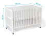 KioKids Moustiquaire blanche pour lit bébé à fermeture éclair, Protection anti-moustiques 135x80x65 cm, Pour nouveau-né et plus, Transpirable, Facile à installer et lavable