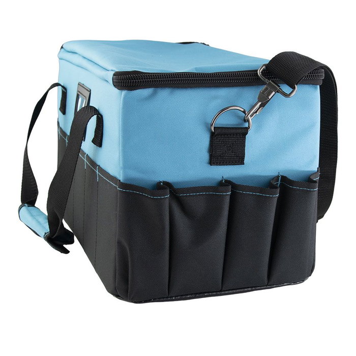 Koma Tools Sac à outils en polyester 49 x 23 x 25,2 cm noir et bleu, 20 kg max Koma Tools Sac à outils en polyester 49 x 23 x 25,2 cm noir et bleu, 20 kg max
