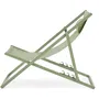 PAROS Chaise longue pliable extérieur, structure en acier avec tissu Textilene vert kaki, Dimensions : 63 x 104 x 97 cm