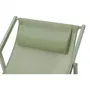PAROS Chaise longue pliable extérieur, structure en acier avec tissu Textilene vert kaki, Dimensions : 63 x 104 x 97 cm