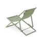 PAROS Chaise longue pliable extérieur, structure en acier avec tissu Textilene vert kaki, Dimensions : 63 x 104 x 97 cm