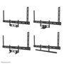 Neomounts AV2 500BL Kit Vidéobar Universel pour TV/Écrans 43"+ et Barres de Son, Support VESA 200x200 à 800x600, Charge Max 10 kg, Noir
