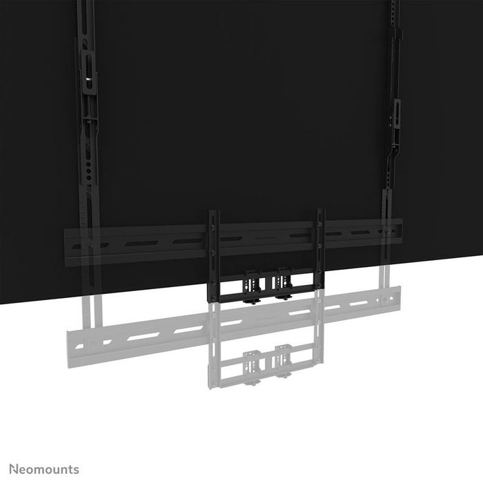Neomounts AV2 500BL Kit Vidéobar Universel pour TV/Écrans 43"+ et Barres de Son, Support VESA 200x200 à 800x600, Charge Max 10 kg, Noir