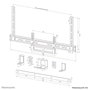 Neomounts AV2 500BL Kit Vidéobar Universel pour TV/Écrans 43"+ et Barres de Son, Support VESA 200x200 à 800x600, Charge Max 10 kg, Noir