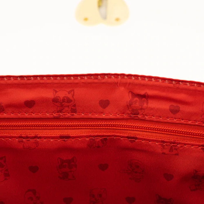 Loungefly Sac Bandoulière Funko Villainous Valentin Crossbody animaux cœurs motif floral cuir vegan 24x19x7 cm