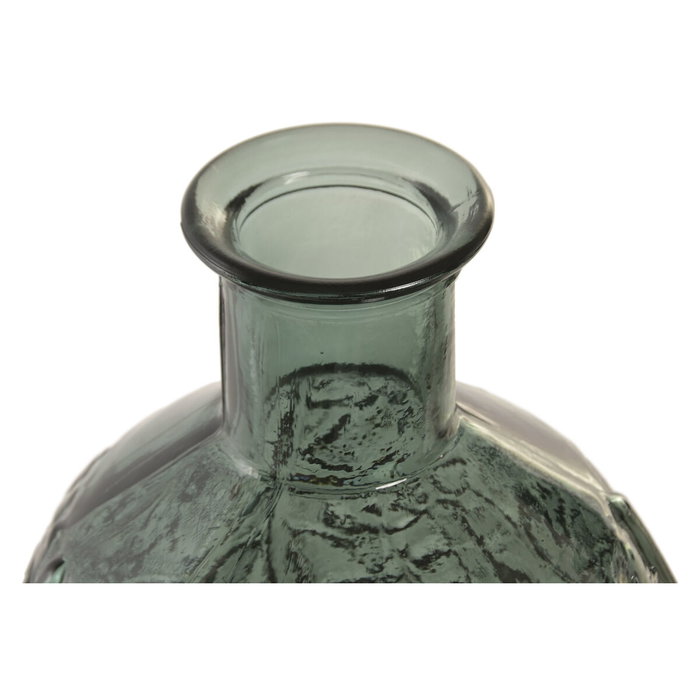 Home ESPRIT Vase Vert Cristal recyclé Tropical Feuille d'une plante
