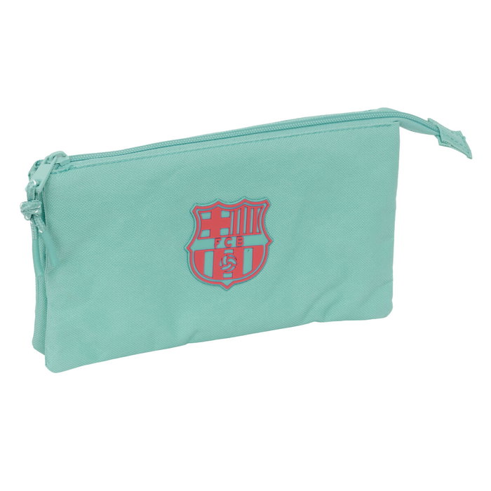 Trousse Fourre-Tout Triple F.C. Barcelona Vert 22 x 12 x 3 cm Trousse Fourre-Tout Triple F.C. Barcelona Vert 22 x 12 x 3 cm