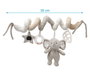 KioKids Peluche Elefante Espiral avec Hocheteur et Mordedor 35 cm - Gris et Beige - 0+ mois - Collection Dolci Amici