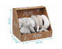 KioKids Peluche Elefante Espiral avec Hocheteur et Mordedor 35 cm - Gris et Beige - 0+ mois - Collection Dolci Amici