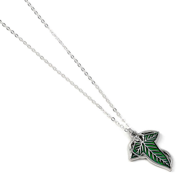 THE CARAT SHOP Colgante La Hoja de Lorien - Collier Le Seigneur des Anneaux en alliage de zinc avec détails émaillés