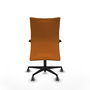 Piqueras Y Crespo Albacete Confidente - Chaise de bureau orange en similicuir avec mécanisme synchrone