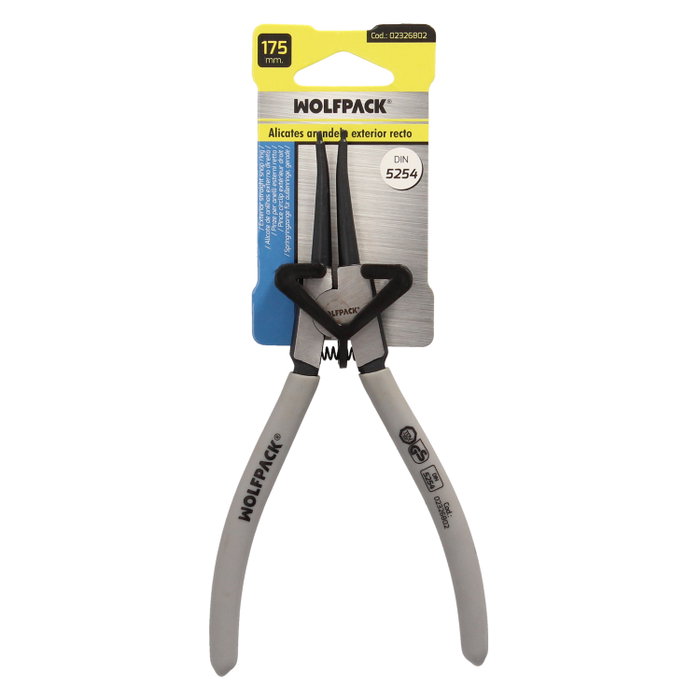 Wolfpack Linea Profesional Pince à anneaux extérieurs droits 175 DIN5254