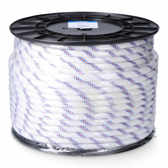 Corde EDM 87937 Driza Blanc Polyester 16 mm x 100 m Tressé