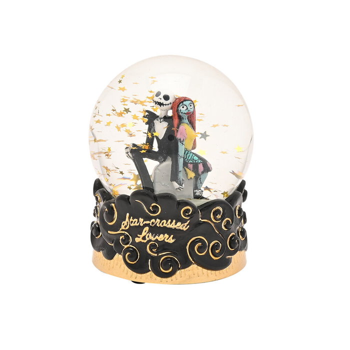 Disney Boule à neige L'Étrange Noël de Monsieur Jack avec figurines détaillées Jack Skellington et Sally