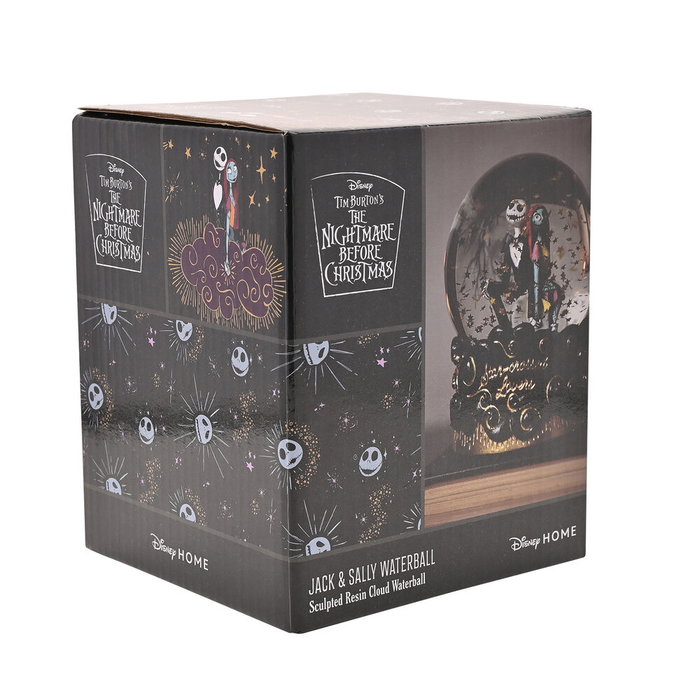 Disney Boule à neige L'Étrange Noël de Monsieur Jack avec figurines détaillées Jack Skellington et Sally