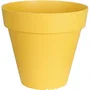 Riviera SOLEILLA - Pot de fleurs rond en plastique - Diamètre 59 cm x Hauteur 54 cm (83L) - Jaune