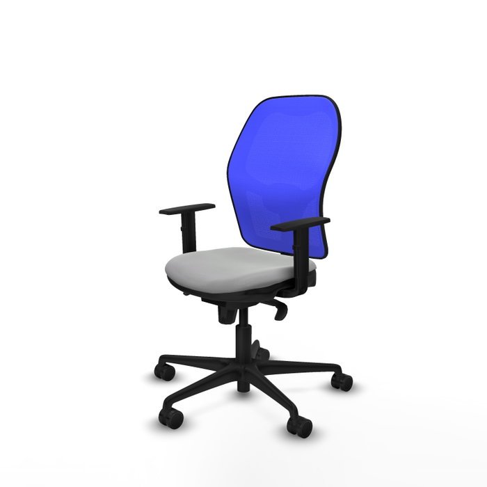 Piqueras y Crespo Chaise de Bureau Jorquera avec mécanisme synchrone, Gris clair et Bleu