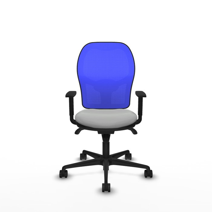 Piqueras y Crespo Chaise de Bureau Jorquera avec mécanisme synchrone, Gris clair et Bleu