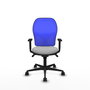 Piqueras y Crespo Chaise de Bureau Jorquera avec mécanisme synchrone, Gris clair et Bleu