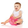 Molto Bola sensorial Bébé - Ballon sensoriel souple rose, 20 cm, pour l'éveil et le jeu des nourrissons