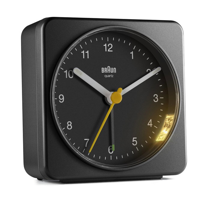 Braun BC 03 B Réveil analogique noir