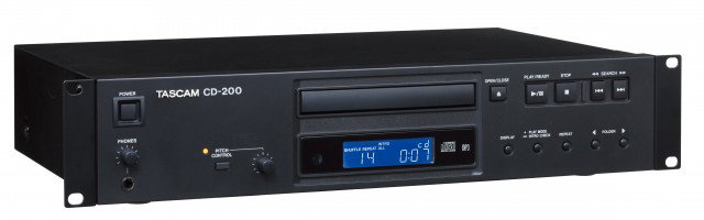 Tascam CD-200 Lecteur CD MP3 Rack 19 Pouces, Lecture CD-R CD-RW WAV, Anti-Shock, Sorties RCA SPDIF Coaxial Optique Tascam CD-200 Lecteur CD MP3 Rack 19 Pouces, Lecture CD-R CD-RW WAV, Anti-Shock, Sorties RCA SPDIF Coaxial Optique